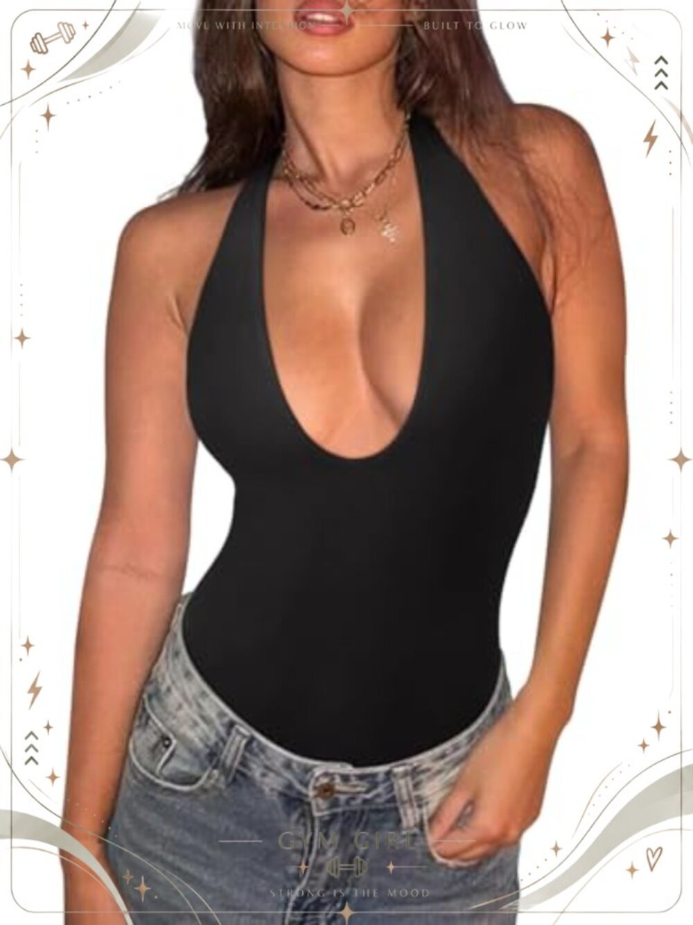 Halter Bodysuit Sleeveless Backless Slim Fit Women's Tank Top Summer
